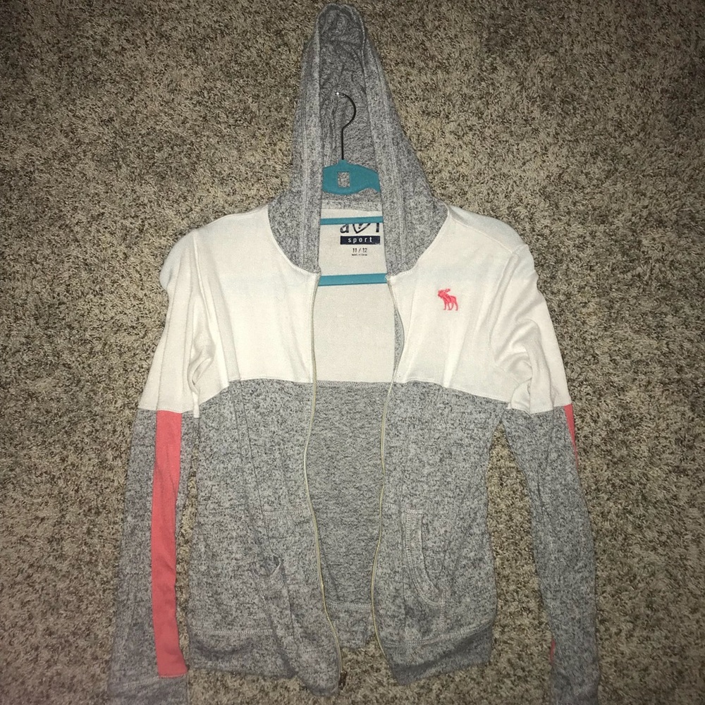 Abercrombie Kids grey and coral sweat suit